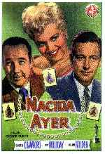 carátula carteles de Nacida Ayer - 1950