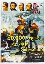 carátula carteles de 20.000 Leguas De Viaje Submarino - 1954 - V4