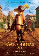 carátula carteles de El Gato Con Botas - 2011 - V2