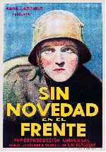 carátula carteles de Sin Novedad En El Frente - 1930
