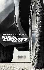 cartula carteles de Fast & Furious 7