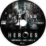 carátula cd de Heroes - Temporada 01 - Disco 01 - Custom