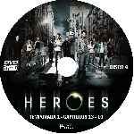 carátula cd de Heroes - Temporada 01 - Disco 04 - Custom - V2
