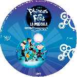 carátula cd de Phineas Y Ferb A Traves De La 2a Dimension - Custom - V2