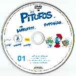 carátula cd de Los Pitufos - Disco 01 - Custom - V3