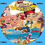 carátula cd de Jake Y Los Piratas De Nunca Jamas - Al Rescate De Nunca Jamas - Custom