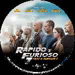 cartula cd de Rapido Y Furioso 7 - Custom - V2