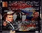 cartula trasera de divx de Coleccion James Bond 007 - 03 - Roger Moore - Sean Connery - Timothy Dalton