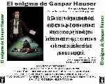 carátula trasera de divx de El Enigma De Gaspar Hauser - V2