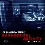 carátula frontal de divx de Paranormal Activity