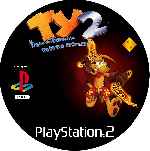 miniatura ty-el-tigre-de-tasmania-2-rescate-agreste-cd-custom-por-mierdareado cover ps2