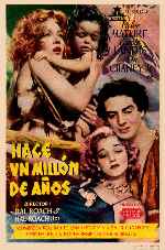 carátula carteles de Hace Un Millon De Anos - 1940