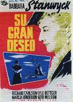carátula carteles de Su Gran Deseo
