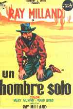 carátula carteles de Un Hombre Solo - 1955