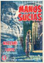 carátula carteles de Manos Sucias - 1957