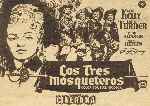 cartula carteles de Los Tres Mosqueteros - 1948 - V6
