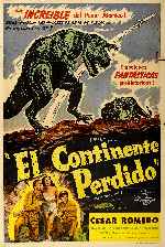 carátula carteles de El Continente Perdido - 1951