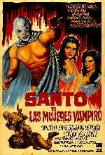 carátula carteles de Santo Contra Las Mujeres Vampiro - V2