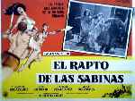 carátula carteles de El Rapto De Las Sabinas - 1962