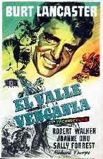 carátula carteles de El Valle De La Venganza - 1951
