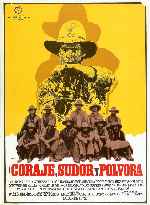 carátula carteles de Coraje Sudor Y Polvora