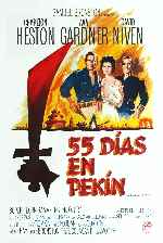 carátula carteles de 55 Dias En Pekin - V3