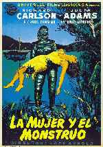 carátula carteles de La Mujer Y El Monstruo - 1954 - V2