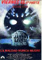 carátula carteles de Viernes 13 - Parte 6 - Jason Vive