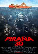 carátula carteles de Pirana 3d