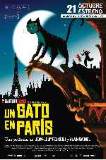 carátula carteles de Un Gato En Paris