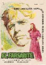 carátula carteles de El Farsante - 1956