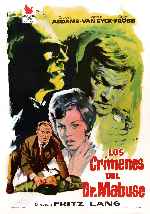 carátula carteles de Los Crimenes Del Dr. Mabuse