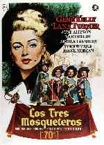 cartula carteles de Los Tres Mosqueteros - 1948