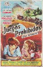carátula carteles de Juegos Prohibidos - 1952