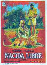 carátula carteles de Nacida Libre