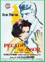 carátula carteles de Pecado De Amor - 1961