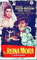 carátula carteles de La Reina Mora - 1954
