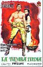 carátula carteles de La Tumba India - 1959