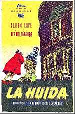 carátula carteles de La Huida - 1956