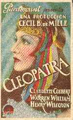 carátula carteles de Cleopatra - 1934 - V4