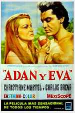 carátula carteles de Adan Y Eva - 1956