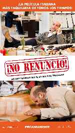 carátula carteles de No Renuncio