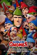 carátula carteles de Sherlock Gnomes