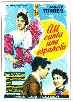 carátula carteles de Asi Canta Una Espanola