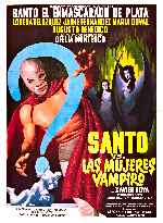 carátula carteles de Santo Contra Las Mujeres Vampiro - V4
