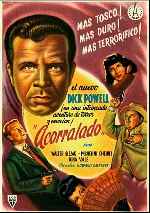 carátula carteles de Acorralado - 1945