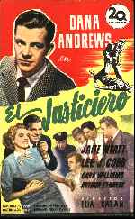 carátula carteles de El Justiciero - 1947 - V3
