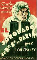 carátula carteles de El Jorobado De Nuestra Senora De Paris - 1923