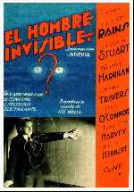 carátula carteles de El Hombre Invisible - 1933 - V2