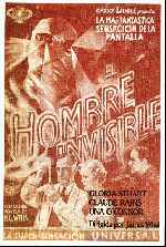carátula carteles de El Hombre Invisible - 1933